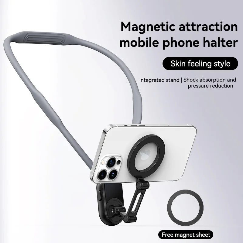 360 Degree Rotating Neck Strap Mobile Phone Holder Magnetic Mount