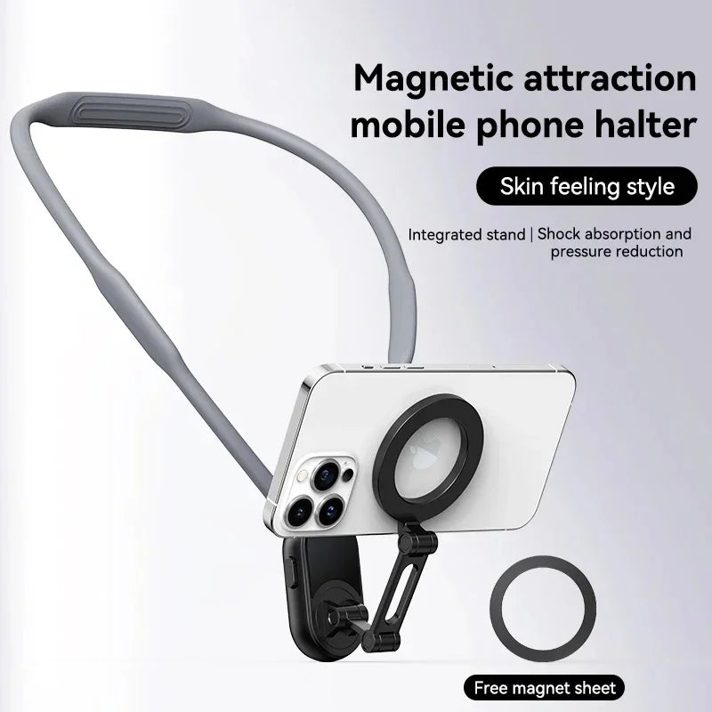 360 Degree Rotating Neck Strap Mobile Phone Holder Magnetic Mount