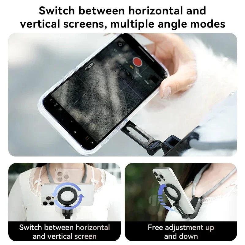 360 Degree Rotating Neck Strap Mobile Phone Holder Magnetic Mount