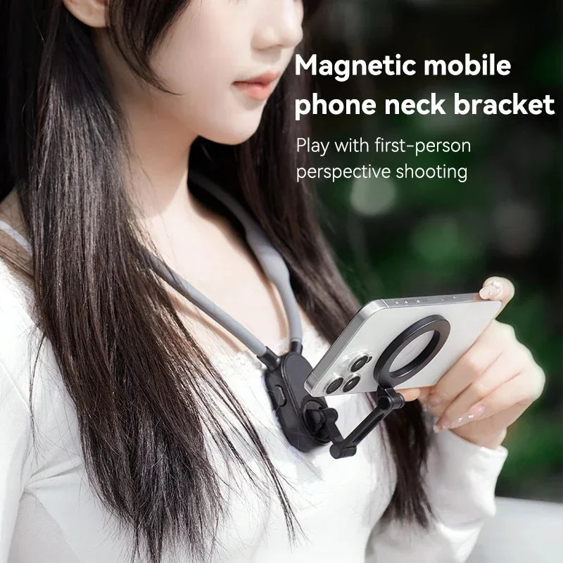 360 Degree Rotating Neck Strap Mobile Phone Holder Magnetic Mount