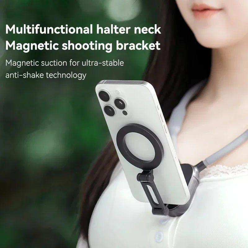 360 Degree Rotating Neck Strap Mobile Phone Holder Magnetic Mount
