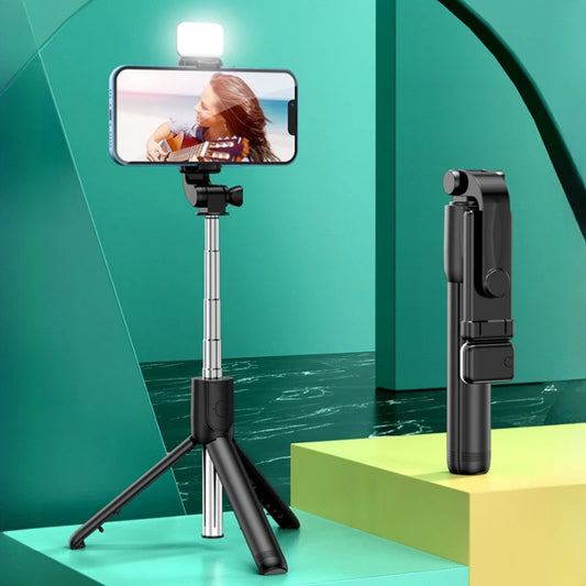 All In One Expandable Portable Tripod Selfie Stick Selfie Stick With Remote With Detachable BT Wireless Remote Compatible